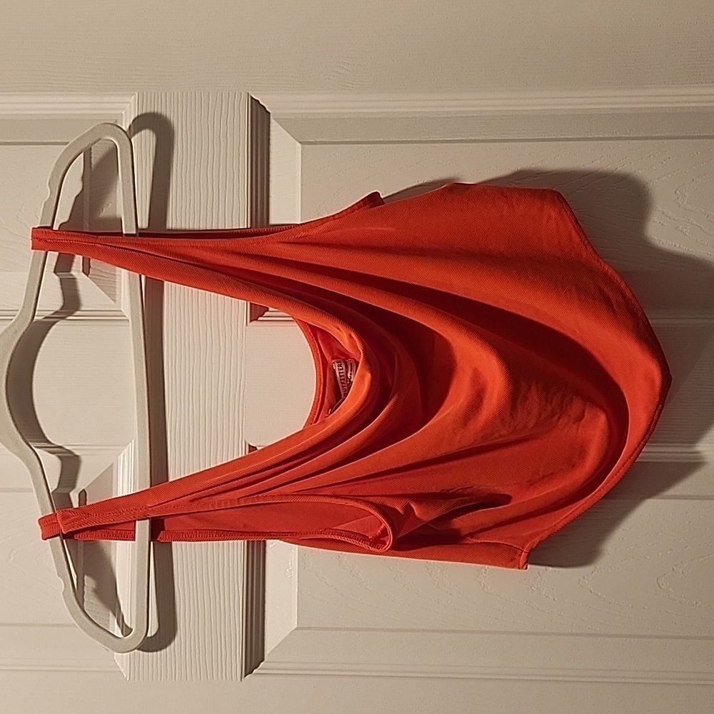 Urban Outfitters Cowl Neck Tank Top Orange Size M Brand New No TAGS